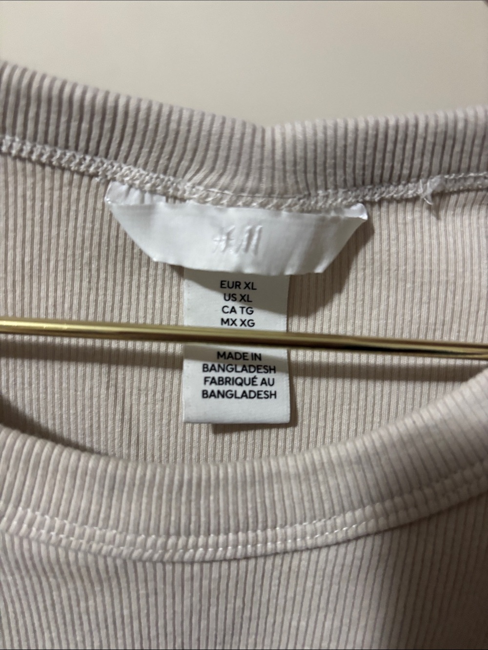 H&M Ribbed Crewneck Tank - Beige - Picture 3 of 3